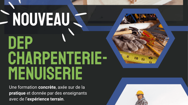 Nouveaut&eacute; - DEP en charpenterie menuiserie, offert &agrave; Gentilly